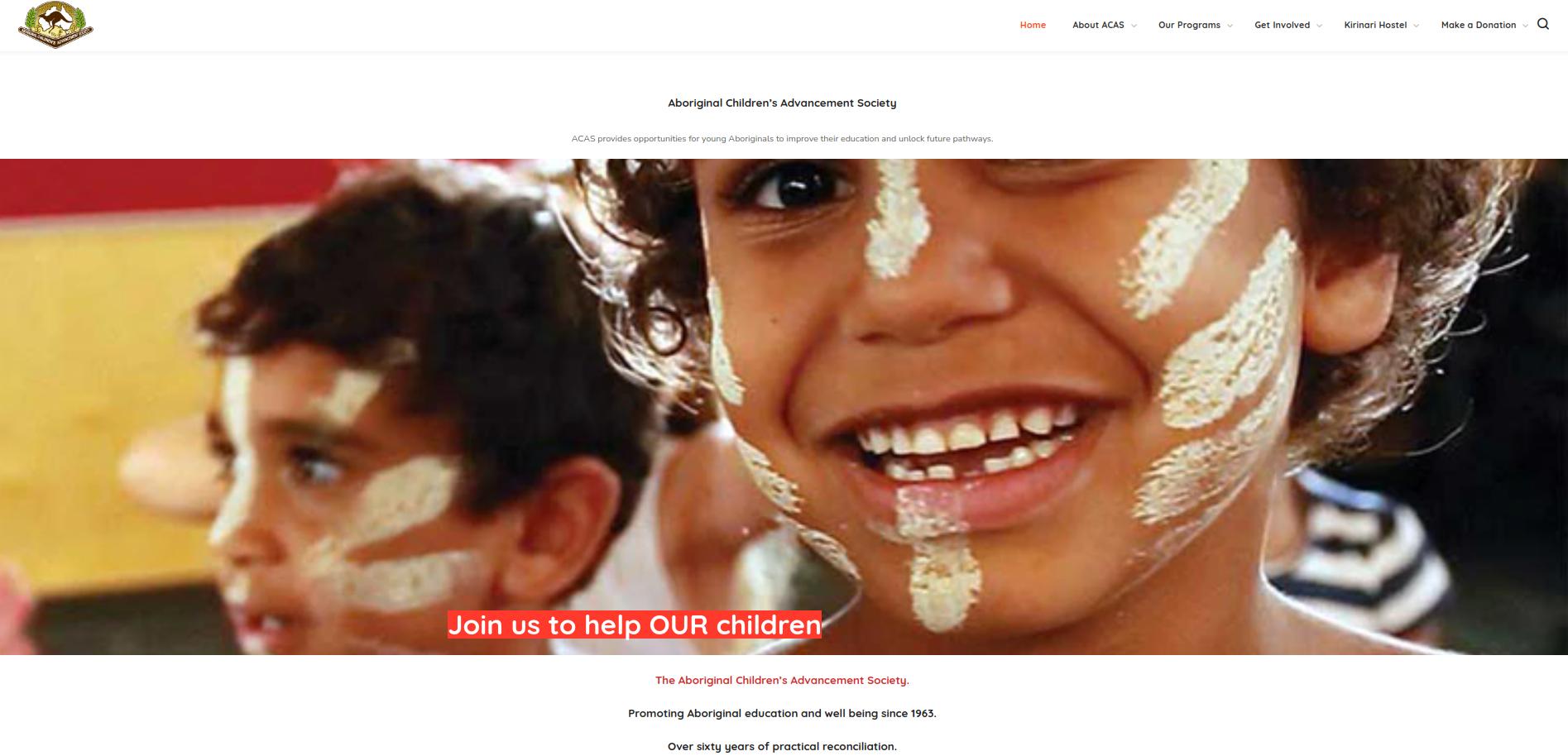 Aboriginal Children's Advancement Society website