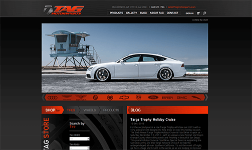 TAG Motorsports website